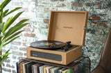 CROSLEY Crosley Voyager Tan - Bluetooth Portable Turntable  & Record Storage Crate