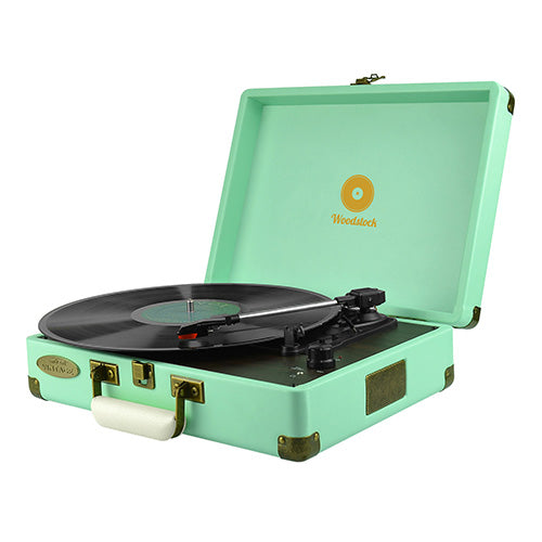 mbeat Woodstock Retro Turntable Player TIIFFANY BLUE