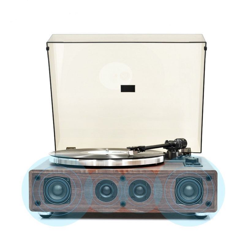 mbeat Hi-Fi Turntable with Built-In Bluetooth Receiving Speaker