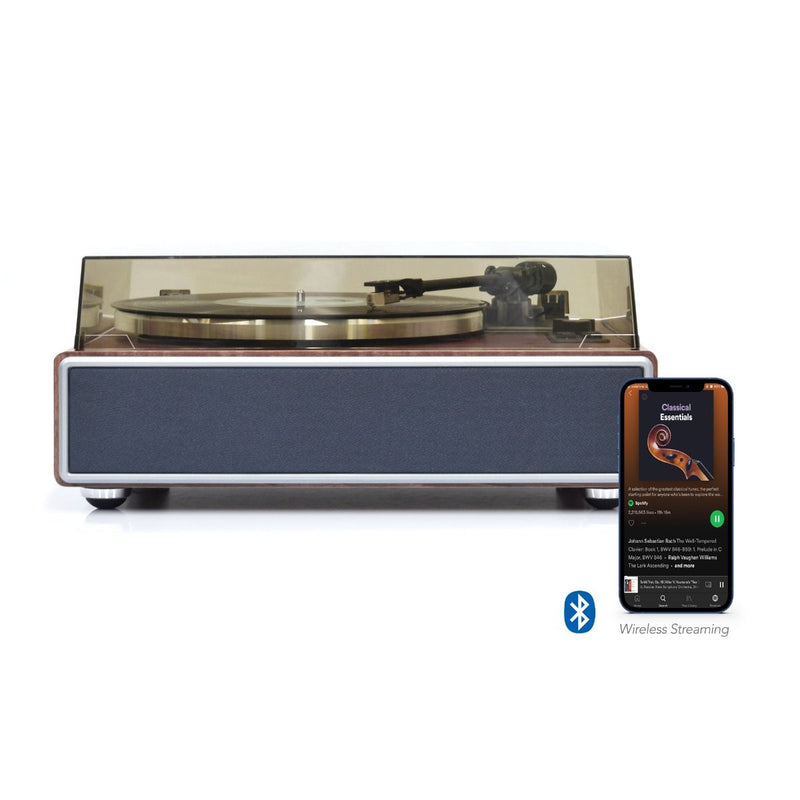 mbeat Hi-Fi Turntable with Built-In Bluetooth Receiving Speaker