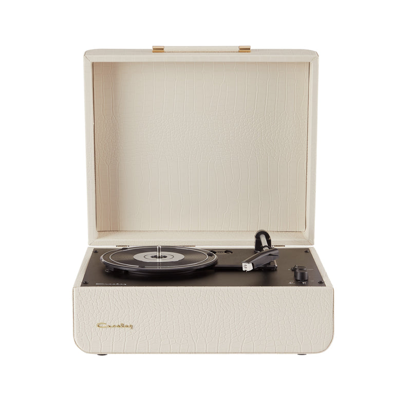 Crosley Mercury Turntable - Cream + Bundled Crosley Record Storage Crate