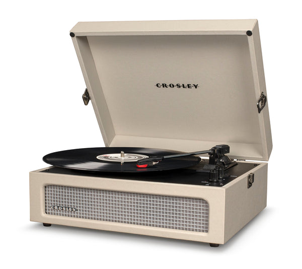 Crosley Voyager Bluetooth Portable Turntable - Dune + Bundled HolySmoke Bluetooth Retro Speaker - Black