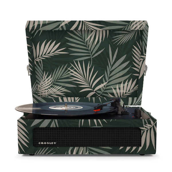 Crosley Voyager Bluetooth Portable Turntable - Botanical + Bundled Majority D40 Bluetooth Speakers - Black