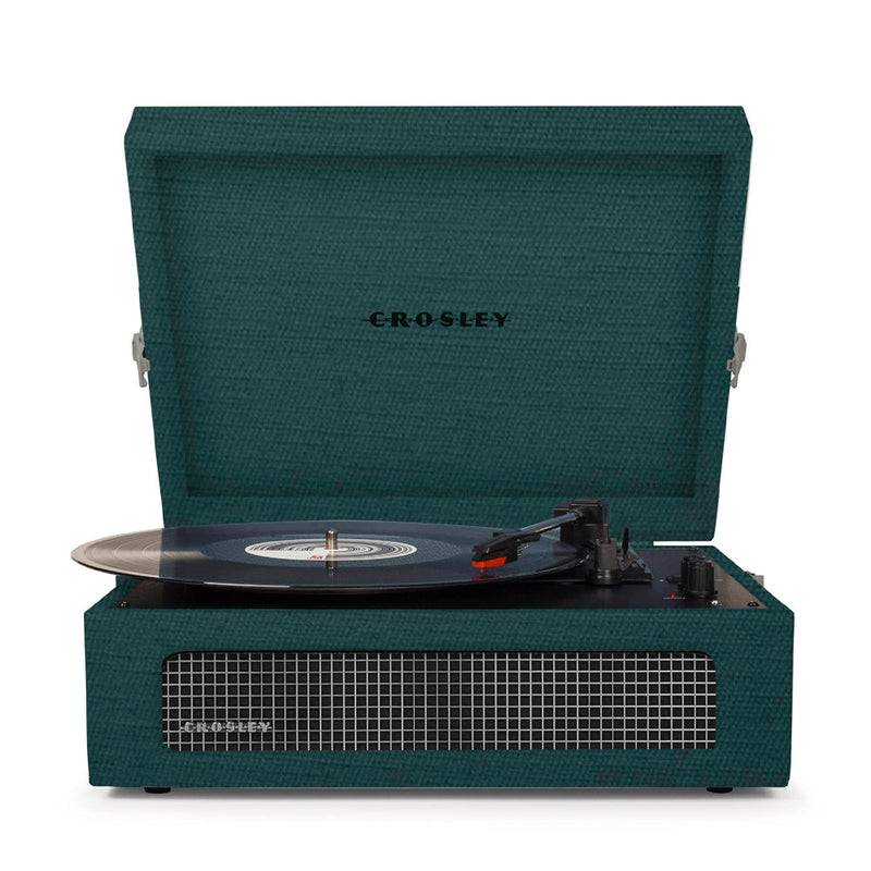 Crosley Voyager Bluetooth Portable Turntable - Dark Aegean + Bundled Majority D40 Bluetooth Speakers - Black