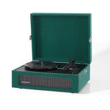 Crosley Voyager Bluetooth Portable Turntable - Dark Aegean + Bundled Record Storage Crate