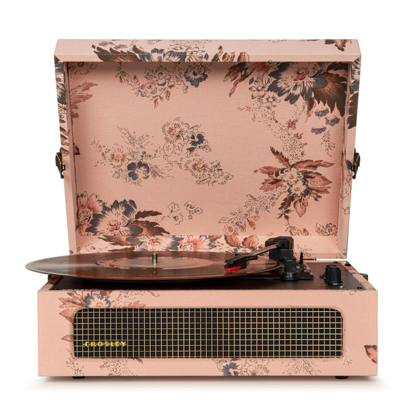 Crosley Voyager Bluetooth Portable Turntable + Crosley SOHO Stand Bundle - Floral